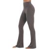 imageSunzel High Waist Mini Flared Leggings for Women Tummy Control Casual Flare Yoga Pants for Yoga Workout GymGrayish Brown