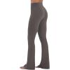 imageSunzel High Waist Mini Flared Leggings for Women Tummy Control Casual Flare Yoga Pants for Yoga Workout GymGrayish Brown