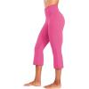 imageSunzel High Waist Mini Flared Leggings for Women Tummy Control Casual Flare Yoga Pants for Yoga Workout GymHot Pink