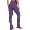 imageSunzel High Waist Mini Flared Leggings for Women Tummy Control Casual Flare Yoga Pants for Yoga Workout GymPurple