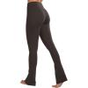 imageSunzel High Waist Mini Flared Leggings for Women Tummy Control Casual Flare Yoga Pants for Yoga Workout GymSeal Brown