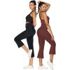 imageSunzel High Waist Mini Flared Leggings for Women Tummy Control Casual Flare Yoga Pants for Yoga Workout GymWine Red