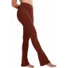 imageSunzel High Waist Mini Flared Leggings for Women Tummy Control Casual Flare Yoga Pants for Yoga Workout GymWine Red