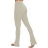 imageSunzel High Waist Mini Flared Leggings for Women Tummy Control Casual Flare Yoga Pants for Yoga Workout GymGrayish Green
