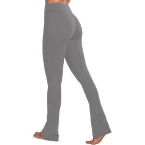 imageSunzel High Waist Mini Flared Leggings for Women Tummy Control Casual Flare Yoga Pants for Yoga Workout GymCharcoal Gray