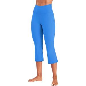 imageSunzel High Waist Mini Flared Leggings for Women Tummy Control Casual Flare Yoga Pants for Yoga Workout GymFrench Blue