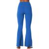 imageSunzel Flare Leggings for Women with Pockets Crossover Yoga Pants with Tummy Control High Waisted and Wide LegClassic Blue
