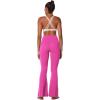 imageSunzel Flare Leggings for Women with Pockets Crossover Yoga Pants with Tummy Control High Waisted and Wide LegSonic Pink