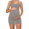 imageSunzel Maternity Yoga Shorts Over The Belly 5 Pregnancy High Waisted Workout Running Athletic Gym Biker ShortsCharcoal Gray
