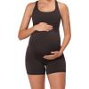 imageSunzel Maternity Yoga Shorts Over The Belly 5 Pregnancy High Waisted Workout Running Athletic Gym Biker ShortsSeal Brown