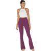 imageSunzel High Waisted Mini Flare Leggings for Women Workout Bootcut Flared Yoga Pants with Tummy Control for Casual GymCherry Red