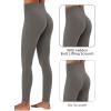 imageSunzel Butt Lifting Scrunch Leggings for Women with Pockets No Front Seam Crossover Workout Booty Yoga Pants Tummy ControlCharcoal Gray