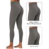 imageSunzel Butt Lifting Scrunch Leggings for Women with Pockets No Front Seam Crossover Workout Booty Yoga Pants Tummy ControlCharcoal Gray