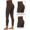 imageSunzel Butt Lifting Scrunch Leggings for Women with Pockets No Front Seam Crossover Workout Booty Yoga Pants Tummy ControlSeal Brown
