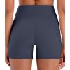 imageSunzel Hidden Butt Lifting Scrunch 4 Inch Biker Shorts with Pocket Women No Front Seam High Waist Tummy Control Yoga ShortsAsh Blue