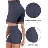 imageSunzel Hidden Butt Lifting Scrunch 4 Inch Biker Shorts with Pocket Women No Front Seam High Waist Tummy Control Yoga ShortsAsh Blue