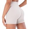 imageSunzel Hidden Butt Lifting Scrunch 4 Inch Biker Shorts with Pocket Women No Front Seam High Waist Tummy Control Yoga ShortsBeige