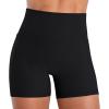 imageSunzel Hidden Butt Lifting Scrunch 4 Inch Biker Shorts with Pocket Women No Front Seam High Waist Tummy Control Yoga ShortsBlack