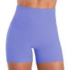 imageSunzel Hidden Butt Lifting Scrunch 4 Inch Biker Shorts with Pocket Women No Front Seam High Waist Tummy Control Yoga ShortsPeriwinkle