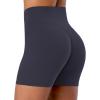 imageSunzel Hidden Butt Lifting Scrunch Biker Shorts Women with Pockets Crossover High Waist Yoga Gym Workout Tummy Control ShortsAsh Blue