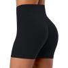 imageSunzel Hidden Butt Lifting Scrunch Biker Shorts Women with Pockets Crossover High Waist Yoga Gym Workout Tummy Control ShortsBlack