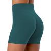 imageSunzel Hidden Butt Lifting Scrunch Biker Shorts Women with Pockets Crossover High Waist Yoga Gym Workout Tummy Control ShortsForest Green