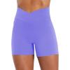 imageSunzel Hidden Butt Lifting Scrunch Biker Shorts Women with Pockets Crossover High Waist Yoga Gym Workout Tummy Control ShortsPeriwinkle