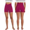 imageSunzel Hidden Butt Lifting Scrunch Biker Shorts Women with Pockets Crossover High Waist Yoga Gym Workout Tummy Control ShortsSangria