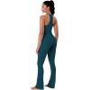imageSunzel No Front Seam Crossover Flare Leggings for Women Hidden Butt Lifting Scrunch Tummy Control Mini Flared Yoga PantsForest Green