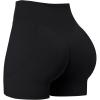 imageSunzel Hidden Butt Lifting Scrunch 4 Inch Biker Shorts with Pocket Women No Front Seam High Waist Tummy Control Yoga ShortsBlack