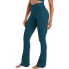 imageSunzel No Front Seam Crossover Flare Leggings for Women Hidden Butt Lifting Scrunch Tummy Control Mini Flared Yoga PantsForest Green