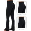imageSunzel Hidden Butt Lifting Scrunch Flare Leggings for Women with Pockets No Front Seam Tummy Control Mini Flared Yoga PantsBlack