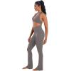 imageSunzel Hidden Butt Lifting Scrunch Flare Leggings for Women with Pockets No Front Seam Tummy Control Mini Flared Yoga PantsCharcoal Gray