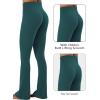 imageSunzel Hidden Butt Lifting Scrunch Flare Leggings for Women with Pockets No Front Seam Tummy Control Mini Flared Yoga PantsForest Green