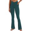 imageSunzel Hidden Butt Lifting Scrunch Flare Leggings for Women with Pockets No Front Seam Tummy Control Mini Flared Yoga PantsForest Green