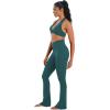 imageSunzel Hidden Butt Lifting Scrunch Flare Leggings for Women with Pockets No Front Seam Tummy Control Mini Flared Yoga PantsForest Green