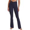 imageSunzel No Front Seam Crossover Flare Leggings for Women Hidden Butt Lifting Scrunch Tummy Control Mini Flared Yoga PantsAsh Blue