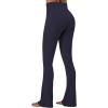 imageSunzel No Front Seam Crossover Flare Leggings for Women Hidden Butt Lifting Scrunch Tummy Control Mini Flared Yoga PantsAsh Blue
