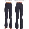 imageSunzel No Front Seam Flare Leggings for Women with Pockets Hidden Butt Lifting Scrunch Tummy Control Mini Flared Yoga PantsAsh Blue