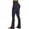 imageSunzel No Front Seam Flare Leggings for Women with Pockets Hidden Butt Lifting Scrunch Tummy Control Mini Flared Yoga PantsAsh Blue