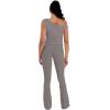 imageSunzel No Front Seam Flare Leggings for Women with Pockets Hidden Butt Lifting Scrunch Tummy Control Mini Flared Yoga PantsCharcoal Gray