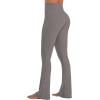 imageSunzel No Front Seam Flare Leggings for Women with Pockets Hidden Butt Lifting Scrunch Tummy Control Mini Flared Yoga PantsCharcoal Gray