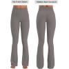 imageSunzel No Front Seam Flare Leggings for Women with Pockets Hidden Butt Lifting Scrunch Tummy Control Mini Flared Yoga PantsCharcoal Gray