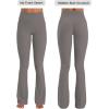 imageSunzel No Front Seam Flare Leggings for Women with Pockets Hidden Butt Lifting Scrunch Tummy Control Mini Flared Yoga PantsCharcoal Gray