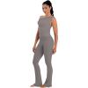 imageSunzel No Front Seam Flare Leggings for Women with Pockets Hidden Butt Lifting Scrunch Tummy Control Mini Flared Yoga PantsCharcoal Gray