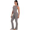 imageSunzel No Front Seam Flare Leggings for Women with Pockets Hidden Butt Lifting Scrunch Tummy Control Mini Flared Yoga PantsCharcoal Gray