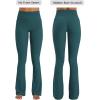 imageSunzel No Front Seam Flare Leggings for Women with Pockets Hidden Butt Lifting Scrunch Tummy Control Mini Flared Yoga PantsForest Green