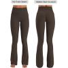 imageSunzel No Front Seam Flare Leggings for Women with Pockets Hidden Butt Lifting Scrunch Tummy Control Mini Flared Yoga PantsSeal Brown