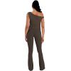 imageSunzel No Front Seam Flare Leggings for Women with Pockets Hidden Butt Lifting Scrunch Tummy Control Mini Flared Yoga PantsSeal Brown