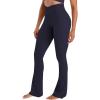 imageSunzel No Front Seam Crossover Flare Leggings for Women Hidden Butt Lifting Scrunch Tummy Control Mini Flared Yoga PantsAsh Blue